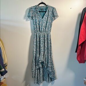 1. State Blue Asymmetrical Ruffled Dress